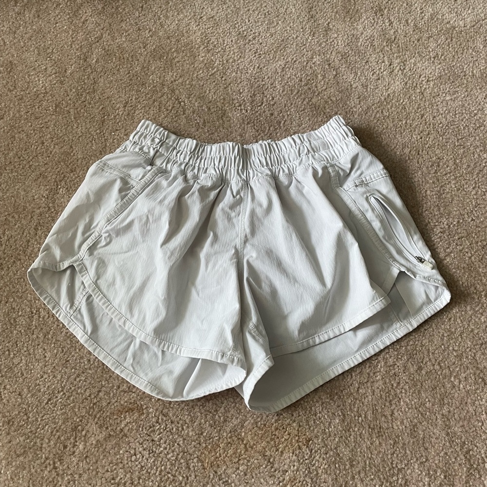 White lululemon tracker shorts size 6